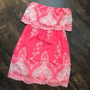 Hot pink with design boutique dress!